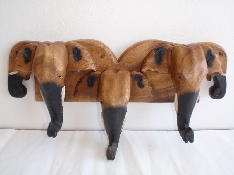 Slon vešiak na stenu 3x