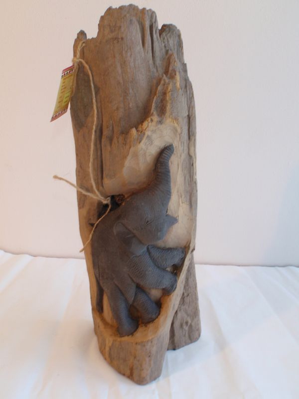 Slony v samoraste - teak 37,5 cm