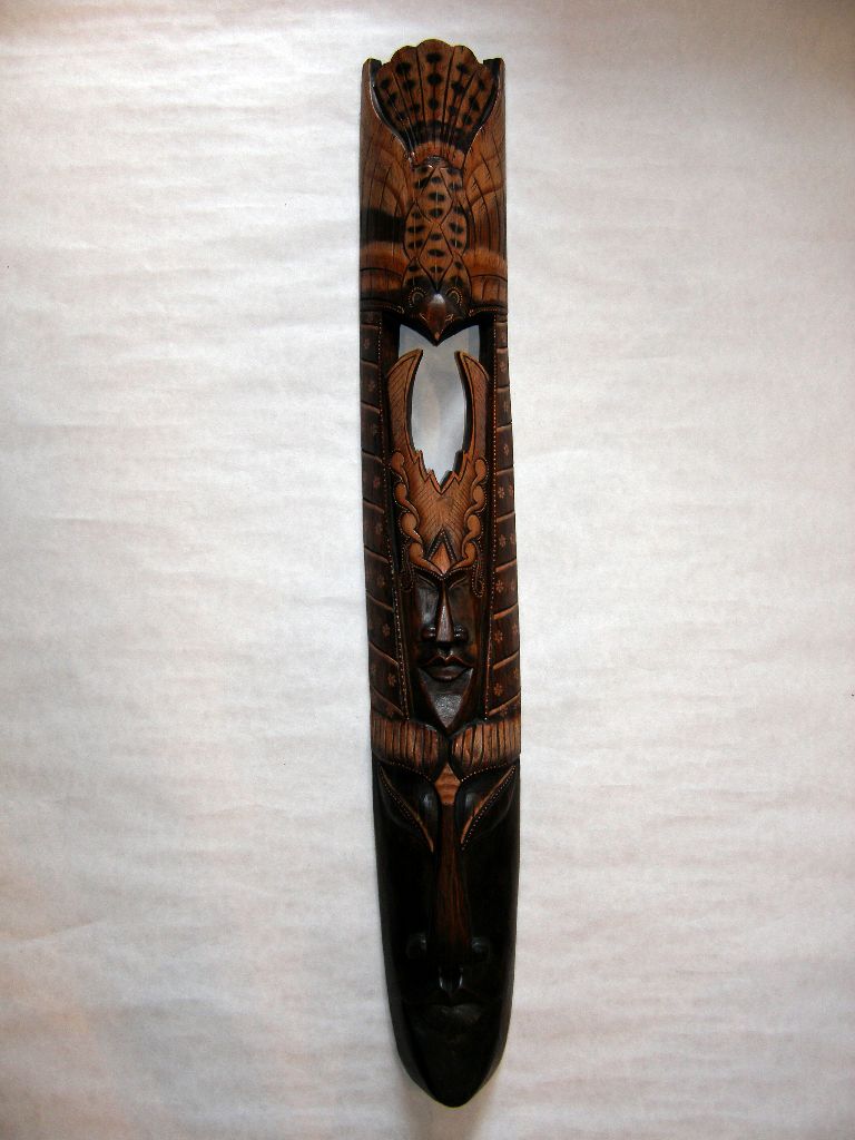 Maska drevo vták - diera  100 cm