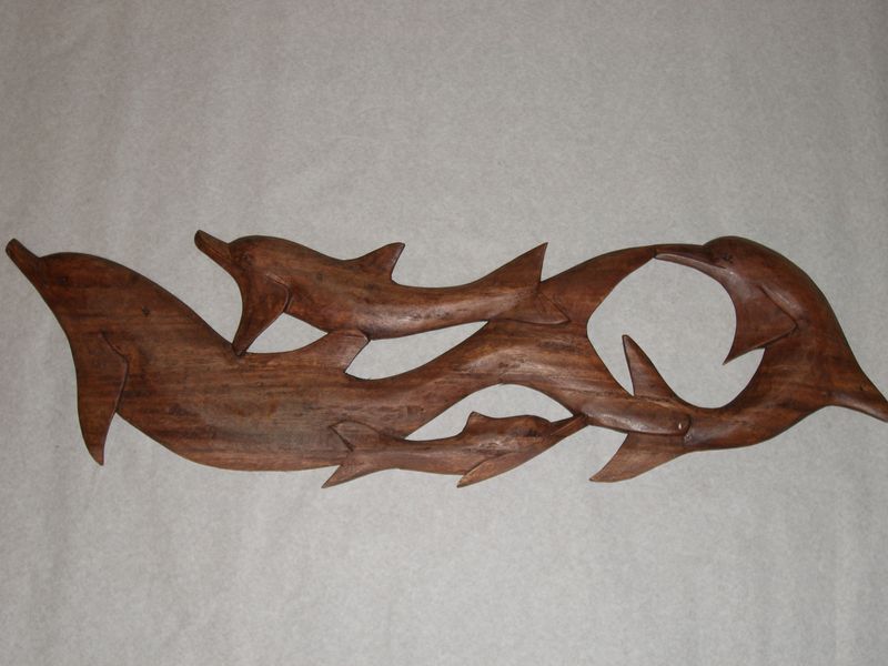 Relief 4x delfiny 80 cm