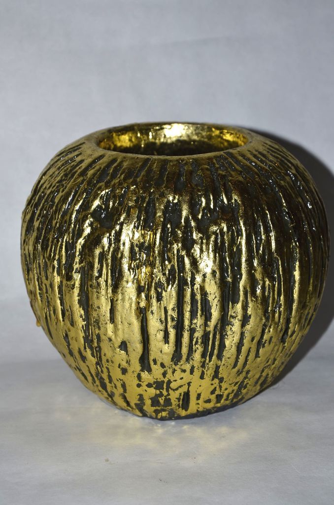 Váza S- ko 16 cm okruhla - zlata