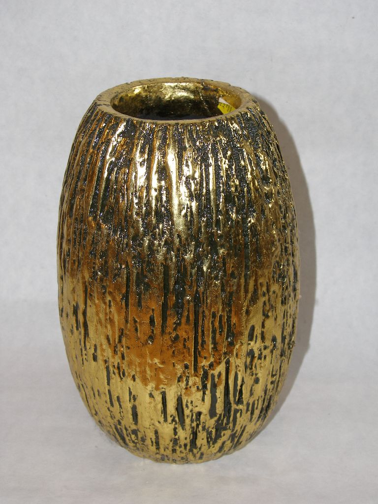 Váza S- ko 25 cm hruška - zlt.