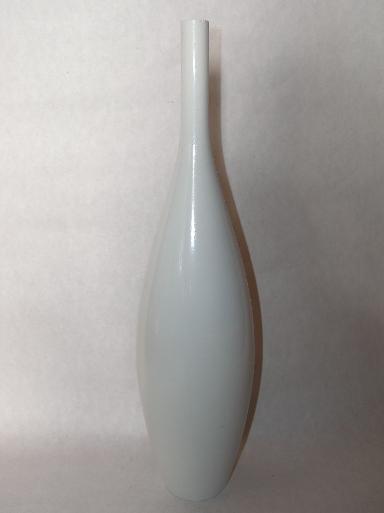 Váza drevená veľká biela