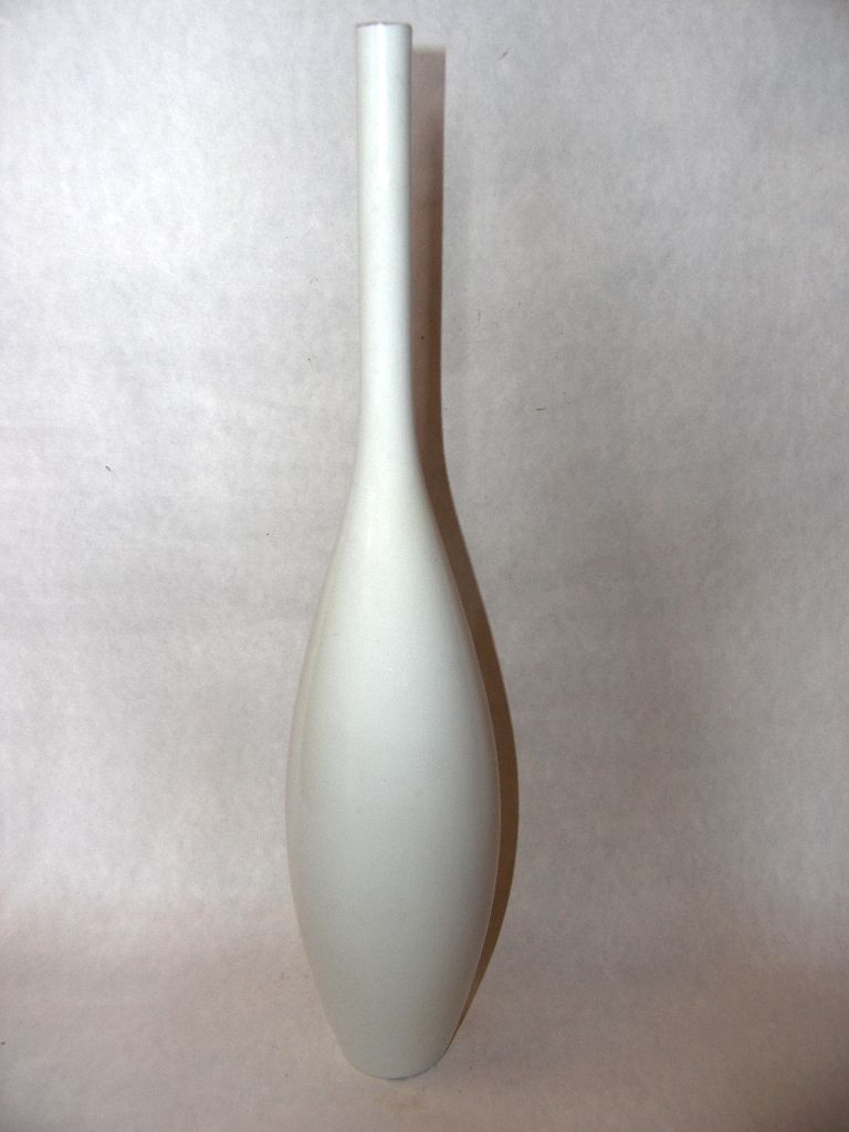 Váza drevená veľká biela