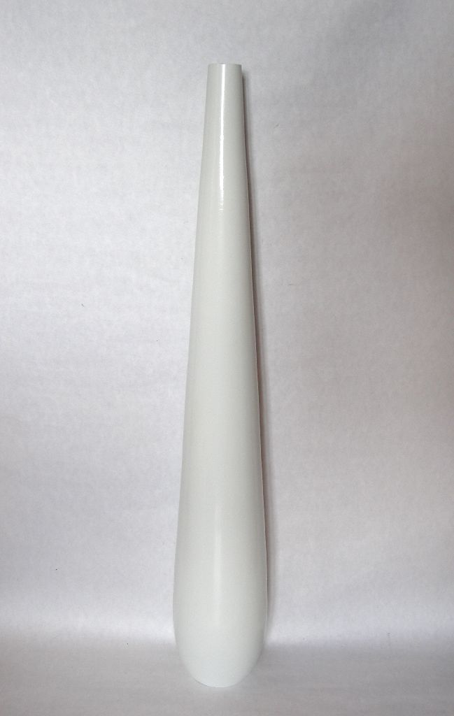 Váza drevená veľká biela