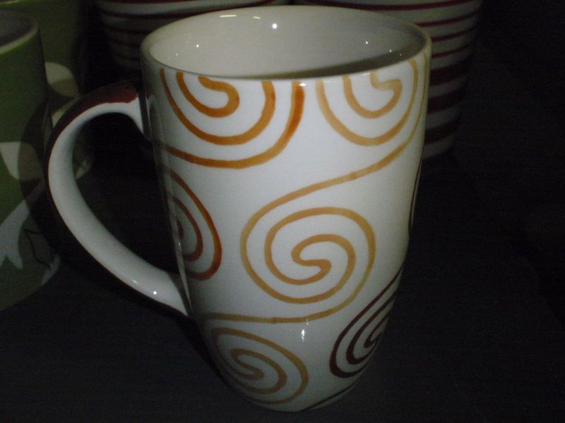 Hrnček classic - ovál - špirály hnedej