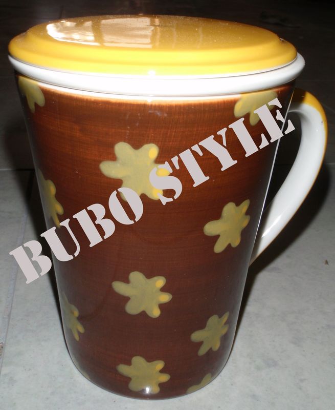 Keramika bylinkač hnedy,žlte kvety