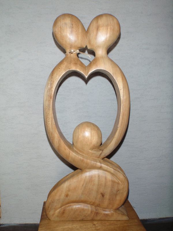 Milenci abstrakt špirála srdce kľaK 50 cm