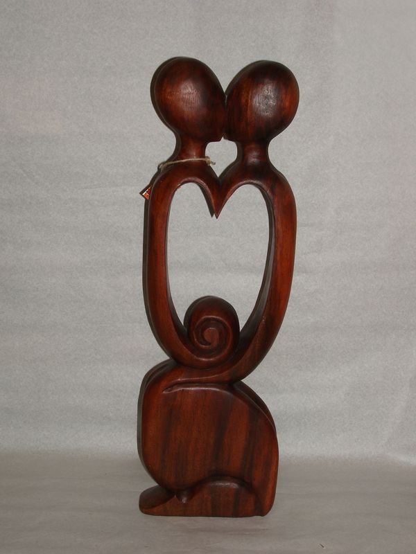 Milenci abstrakt špirála srdce kľaK 80 cm