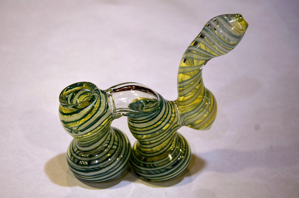 Vodná fajka sklo dvojitá 7" 17cm