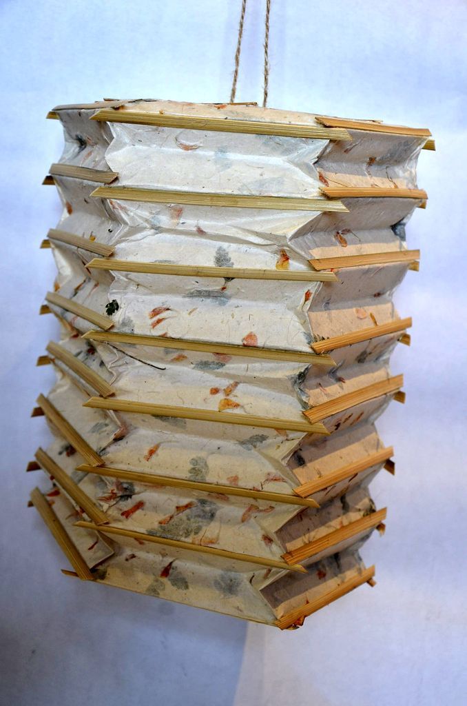 Lampion 6hran bambus