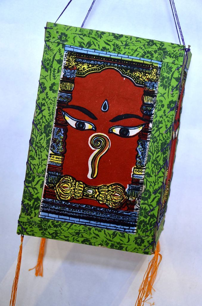 Lampion klasik budha oči červený